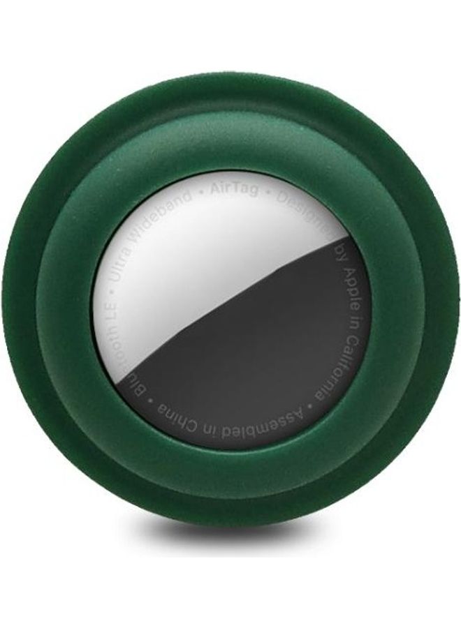 BGM - Adsorption Type Anti-Scratch Silicone Shockproof Protective Cover Case For Apple AirTag Deep Green - Image 1
