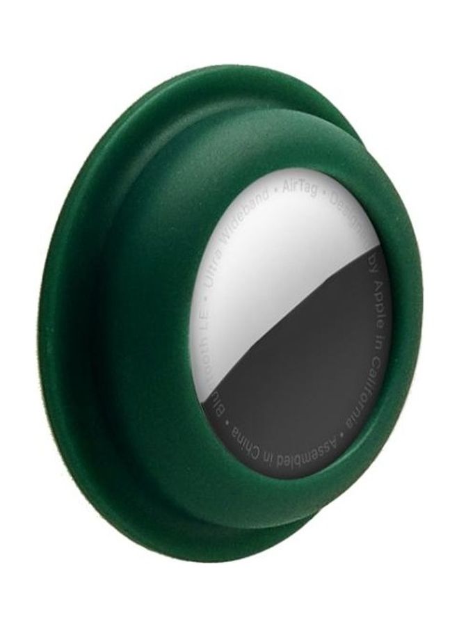 BGM - Adsorption Type Anti-Scratch Silicone Shockproof Protective Cover Case For Apple AirTag Deep Green - Image 1