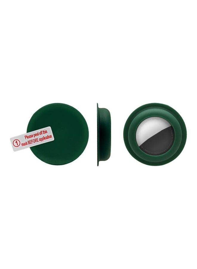 BGM - Adsorption Type Anti-Scratch Silicone Shockproof Protective Cover Case For Apple AirTag Deep Green - Image 1