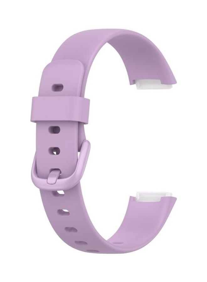 BGM Silicone colour Buckle Replacement Watchband Strap For Fitbit Luxe - S Light Purple - Image 1
