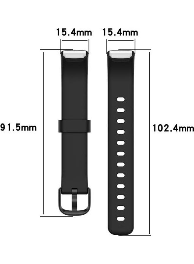BGM Silicone colour Buckle Replacement Watchband Strap For Fitbit Luxe - S Light Purple - Image 4