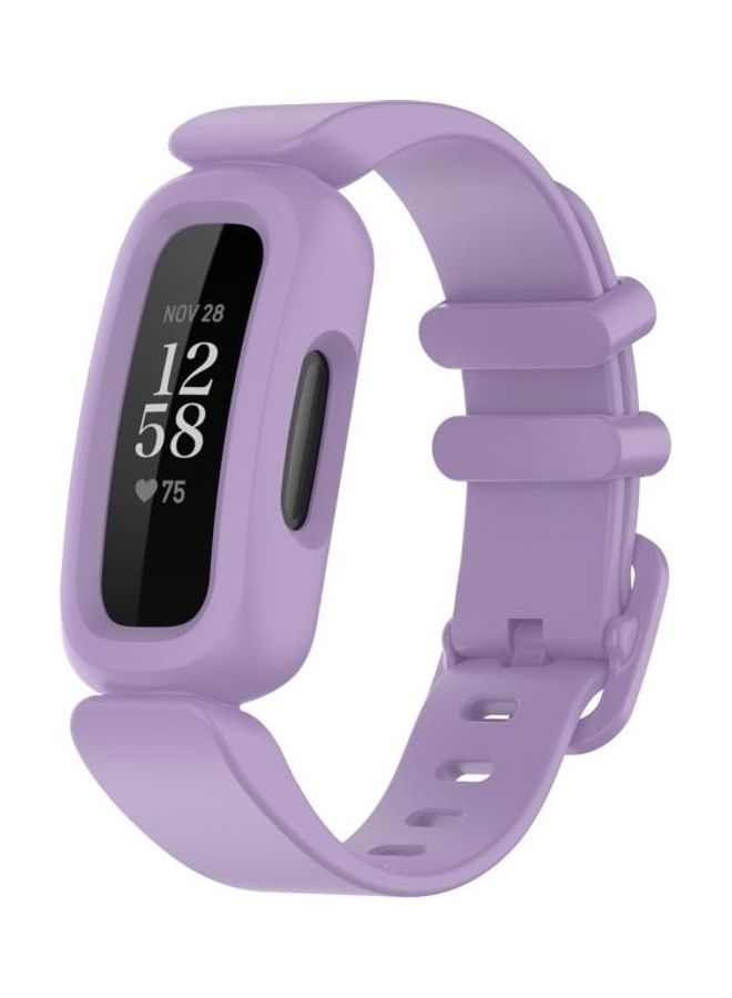 BGM Silicone Replacement Watchband Strap For Fitbit Ace 3 Light Purple - Image 2