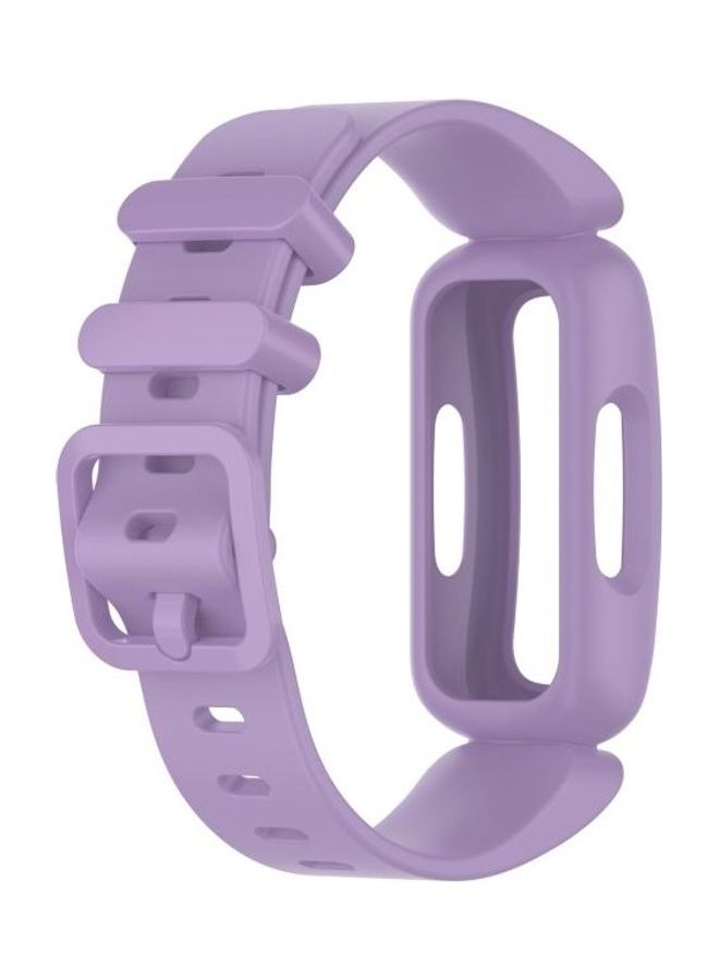 BGM Silicone Replacement Watchband Strap For Fitbit Ace 3 Light Purple - Image 3