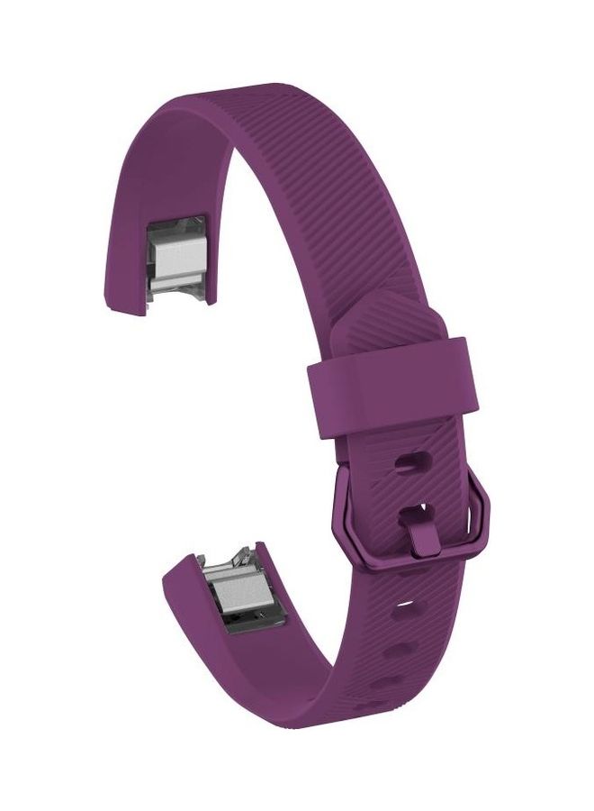 BGM Solid Color Silicone Wrist Strap For FITBIT Alta / HR Lilac Purple - Image 1