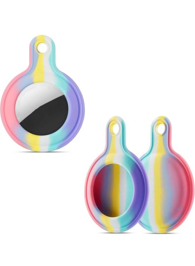 بي جي إم غطاء حماية واقٍ من السيليكون مضاد للصدمات والخدوش مع حلقة تعليق لجهاز آير تاغ ستة ألوان قوس قزح - Image 5