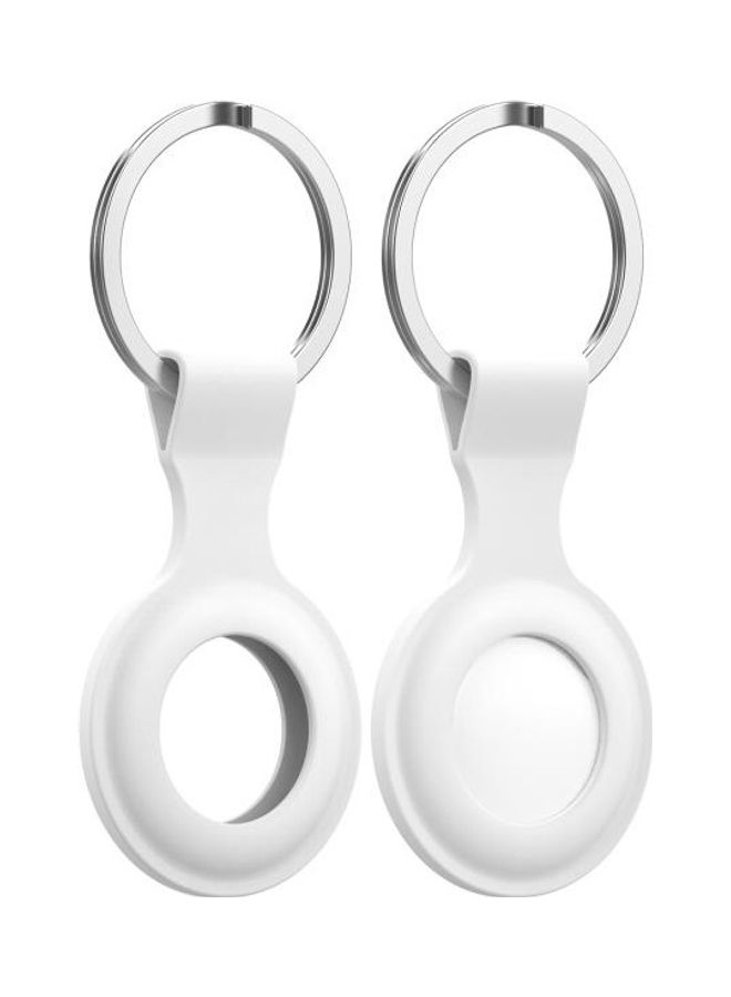 BGM - Positioner Anti-lost Portable Silicone Protective Case for Apple Apple AirTag White - Image 1
