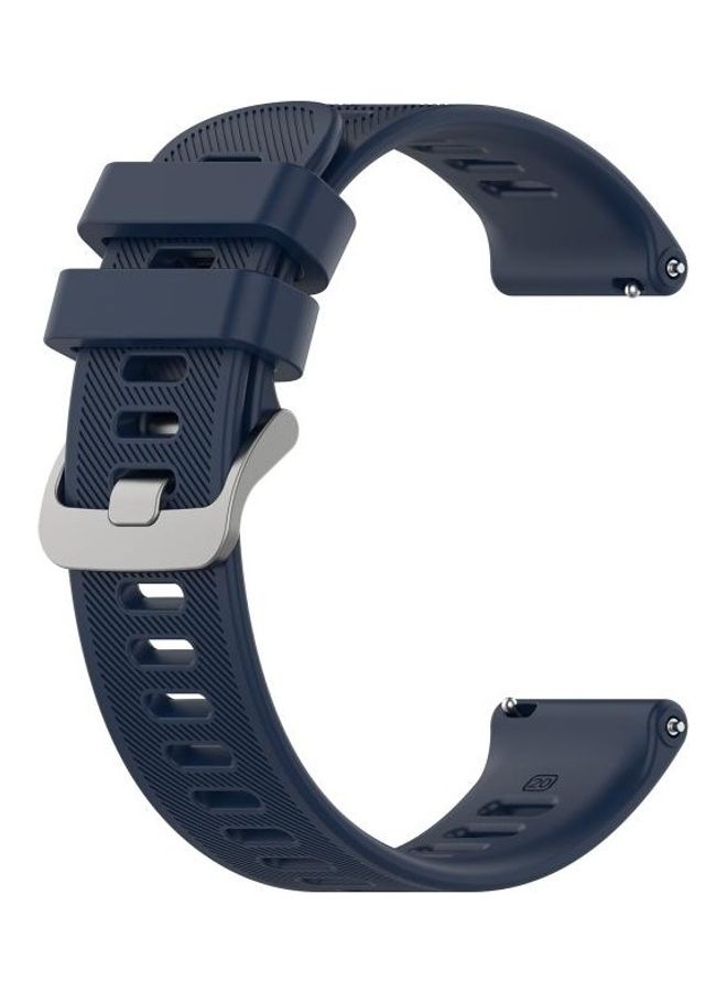 BGM Twill Silicone Replacement Watchband Strap For Garmin Forerunner 158/55 Midnight Blue - Image 1