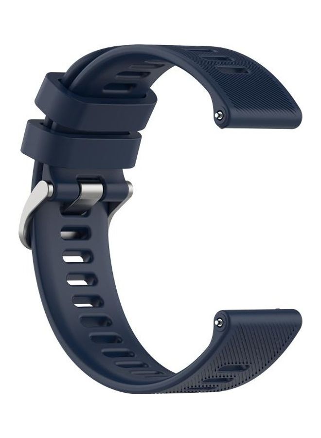 BGM Twill Silicone Replacement Watchband Strap For Garmin Forerunner 158/55 Midnight Blue - Image 2