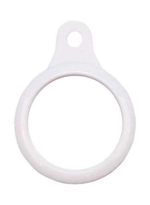 Shockproof Anti-Scratch TPU Soft Case with Keychain Ring for Apple AirTag White