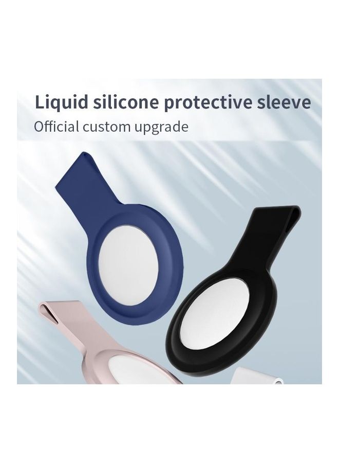 BGM - Mutural Liquid Silicone Protective Case with Key Ring For Apple AirTag Navy Blue - Image 1