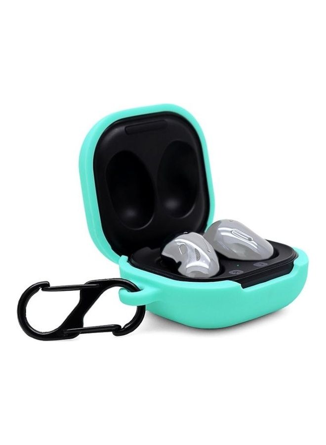 BGM Anti-fall Silicone Earphone Protective Case with Hook For Samsung Galaxy Buds Green - Image 1