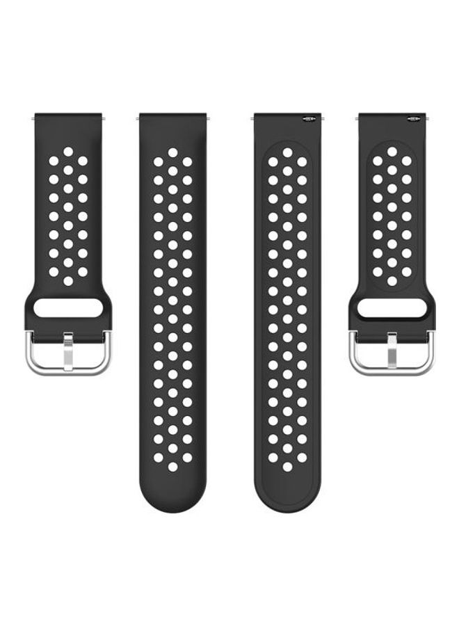 BGM Clasp Solid Colour Sport Wrist Strap Watchband For Huawei Watch GT 46mm / 42mm / GT2 46mm 22mm Black - Image 3