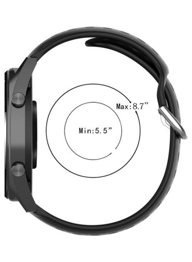 BGM Clasp Solid Colour Sport Wrist Strap Watchband For Huawei Watch GT 46mm / 42mm / GT2 46mm 22mm Black - Image 5