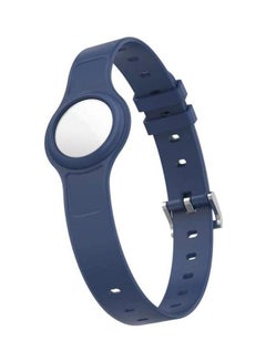 BGM 2-In-1 Mutural Pet Collar Silicone Protective Case For Apple AirTag Navy Blue  - Image 2