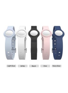 BGM 2-In-1 Mutural Pet Collar Silicone Protective Case For Apple AirTag Navy Blue  - Image 4