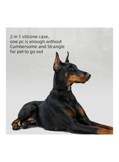 BGM 2-In-1 Mutural Pet Collar Silicone Protective Case For Apple AirTag Navy Blue  - Image 5
