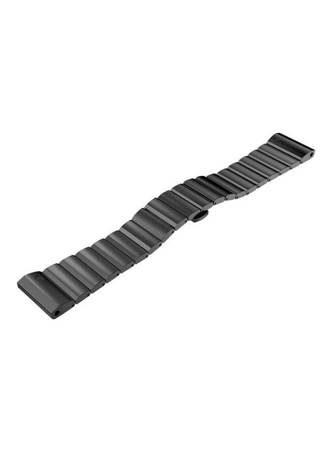 BGM Stainless Steel Strap For Garmin Fenix 6X Black - Image 4