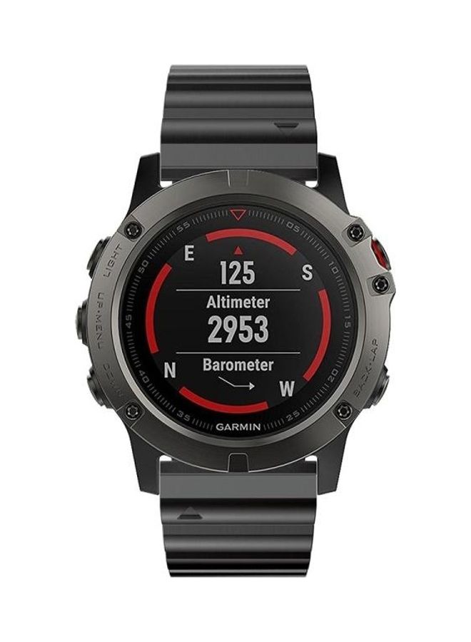 BGM Stainless Steel Strap For Garmin Fenix 6X Black - Image 5