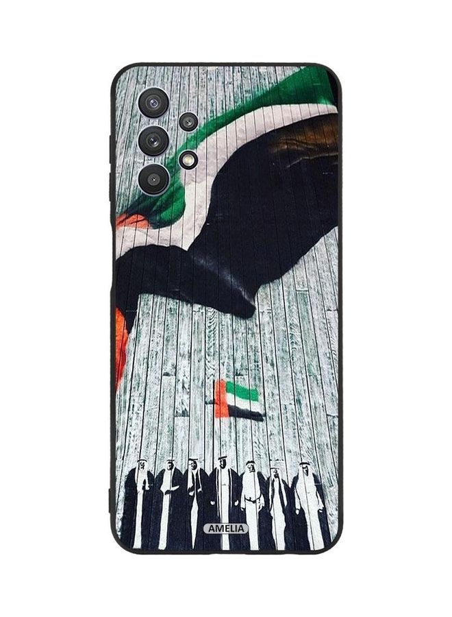 إميليا UAE Ruler and Flag Protective Case Cover For Samsung Galaxy A32 5G Multicolour - Image 1