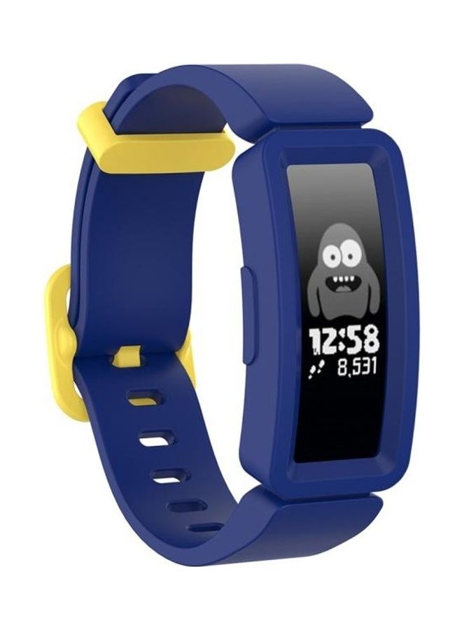 BGM Silicone Replacement Band For Fitbit Inspire HR/Ace 2 Blue/Yellow - Image 1