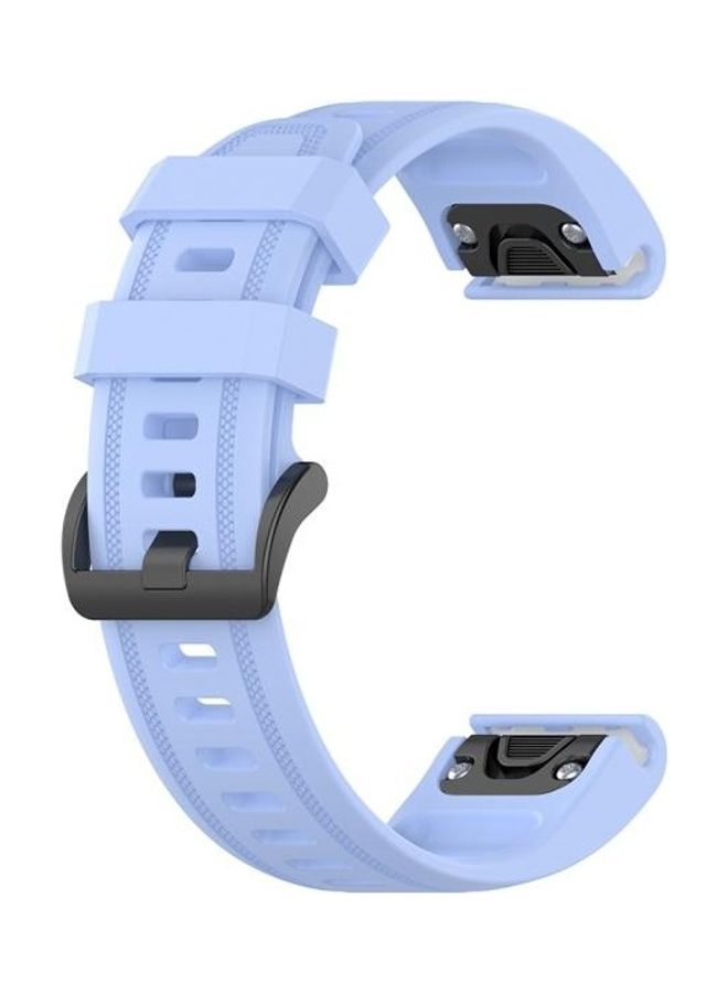 BGM 20mm Quick Release Official Texture Wrist Strap Watchband with Metal Button For Garmin Fenix 6S Blue - Image 3