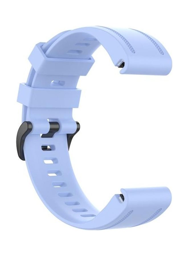 BGM 20mm Quick Release Official Texture Wrist Strap Watchband with Metal Button For Garmin Fenix 6S Blue - Image 4