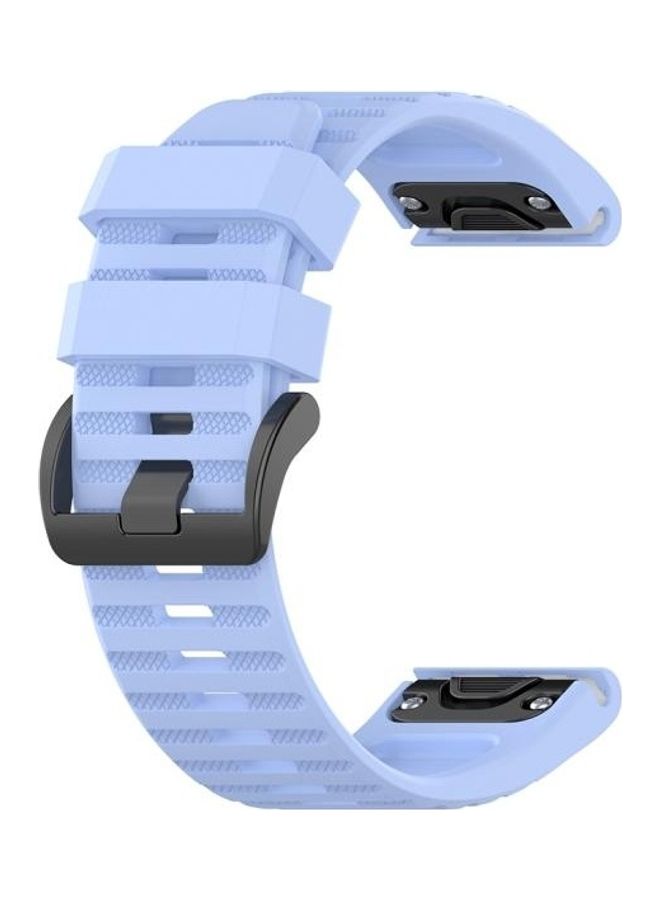 BGM 26mm Quick Release Official Texture Wrist Strap Watchband with Plastic Button For Garmin Fenix 6X Blue - Image 3