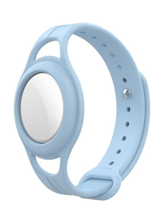 BGM - Mutural Silicone Protective Case Watchband for Apple AirTag Light Blue - Image 1