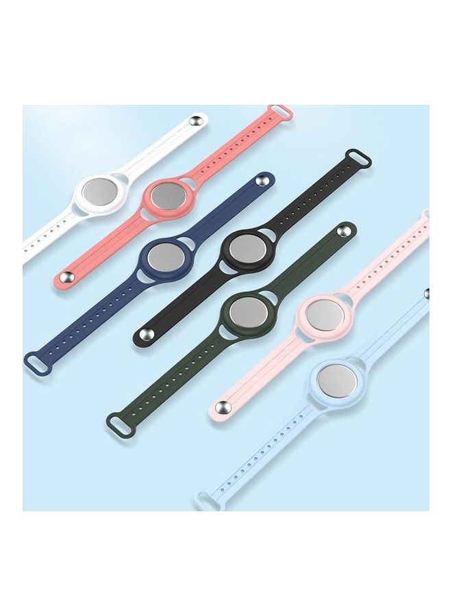BGM - Mutural Silicone Protective Case Watchband for Apple AirTag Light Blue - Image 1