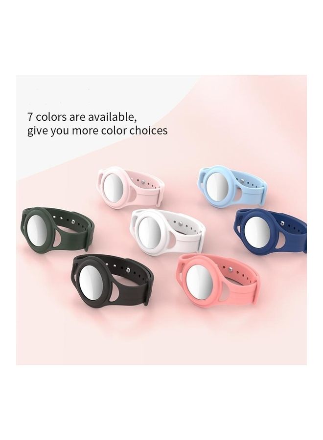 BGM - Mutural Silicone Protective Case Watchband for Apple AirTag Light Blue - Image 1