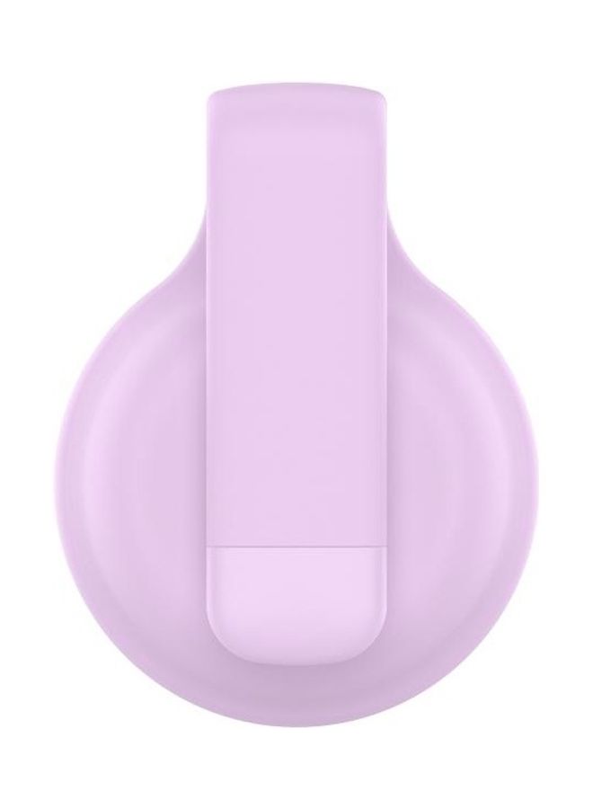 BGM - For Apple AirTag Silica Gel Anti-Scratch Shockproof Protective Cover Soft Case with Steel Clip Light Purple - Image 1