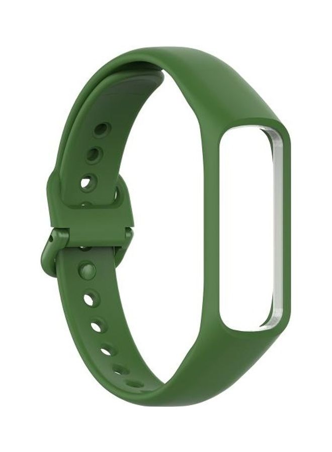 BGM Silicone Replacement Wrist Strap Watchband For Samsung Galaxy Fit 2 Dark Green - Image 1