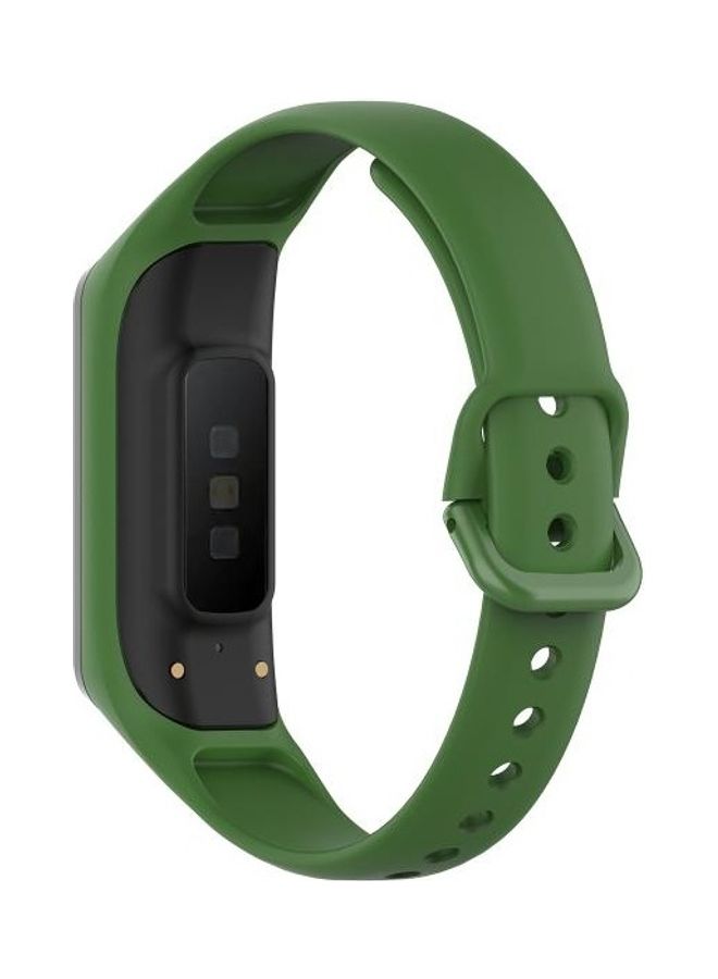 BGM Silicone Replacement Wrist Strap Watchband For Samsung Galaxy Fit 2 Dark Green - Image 4
