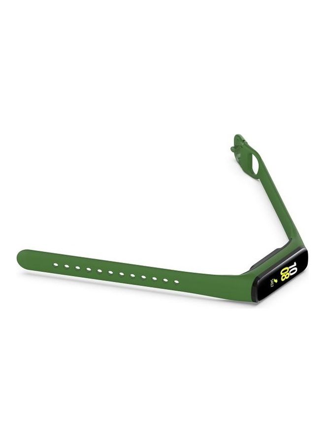 BGM Silicone Replacement Wrist Strap Watchband For Samsung Galaxy Fit 2 Dark Green - Image 5