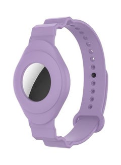 BGM Armor Silicone Strap Watchband for Apple AirTag Light Purple  - Image 3