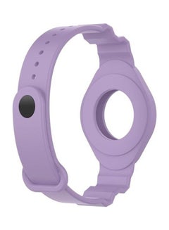 BGM Armor Silicone Strap Watchband for Apple AirTag Light Purple  - Image 5