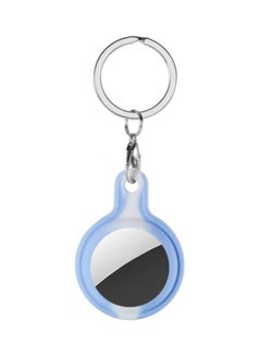 Secondary Color Anti-Scratch Shockproof Silicone Protective Cover Case with Keychain Hook Loop For Apple AirTag Lilac