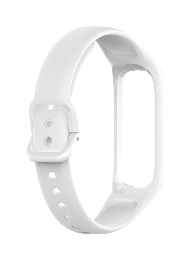 BGM Silicone Replacement Wrist Strap Watchband For Samsung Galaxy Fit 2 White - Image 2
