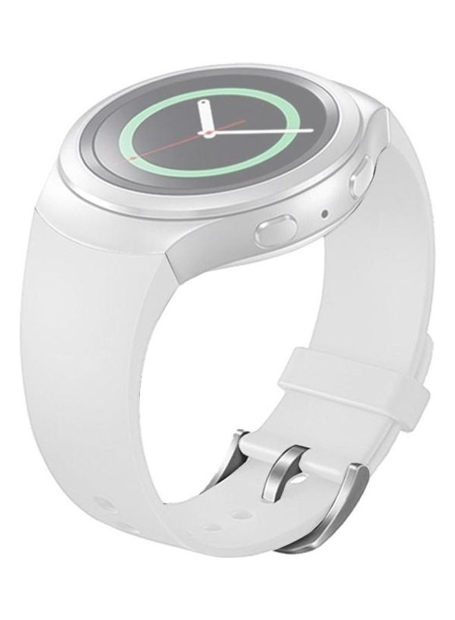 BGM Solid Color Silicone Watchband For Samsung Gear S2 Sport White - Image 1