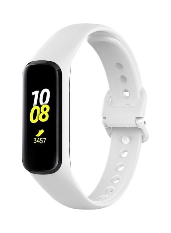 BGM Silicone Replacement Wrist Strap Watchband For Samsung Galaxy Fit 2 White - Image 3