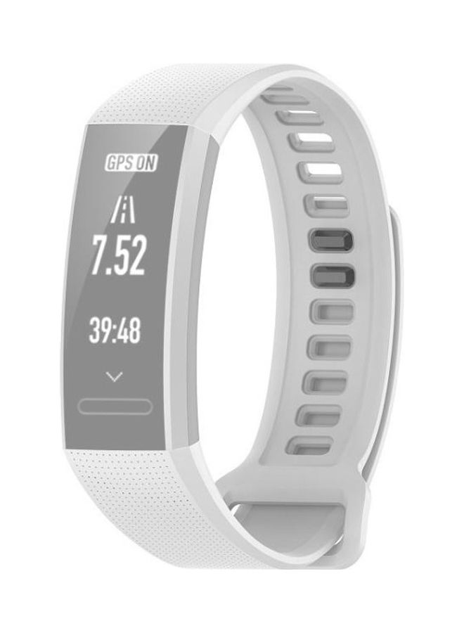 BGM Replacement Bracelet Silicone Watchband For Huawei Band 2 Pro/Band 2/ ERS-B19/ERS-B29 Sports With Screwdriver White  - Image 2
