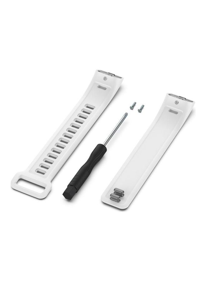 BGM Replacement Bracelet Silicone Watchband For Huawei Band 2 Pro/Band 2/ ERS-B19/ERS-B29 Sports With Screwdriver White  - Image 1