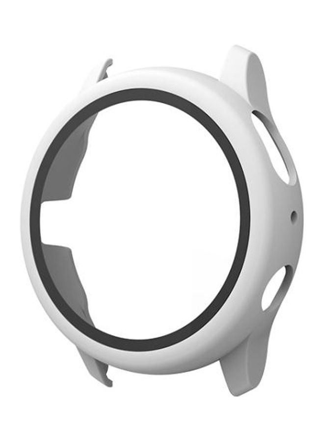 BGM PC Protective Case with Tempered Glass Film For Samsung Galaxy Watch Active 2 40mm White - Image 1