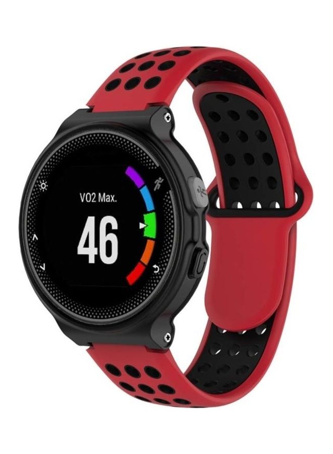 BGM Double Colour Silicone Sport Wrist Strap for Garmin Forerunner 220 / Approach S5 / S20 Red - Image 1