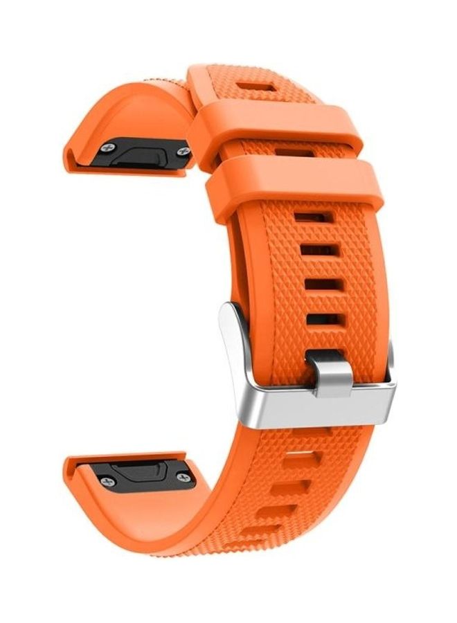 BGM Silicone Strap For Garmin Fenix 5 Orange - Image 1