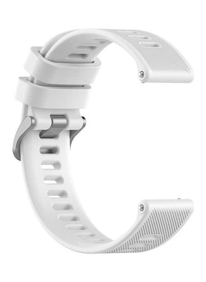 BGM Twill Silicone Replacement Strap Watchband For Garmin Forerunner 158-55 White - Image 2