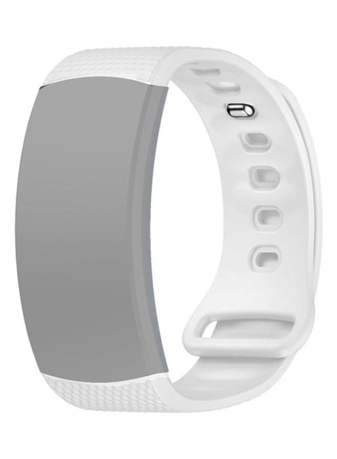BGM Silicone Replacement Strap Watchband For Samsung Gear Fit2 Pro White - Image 1