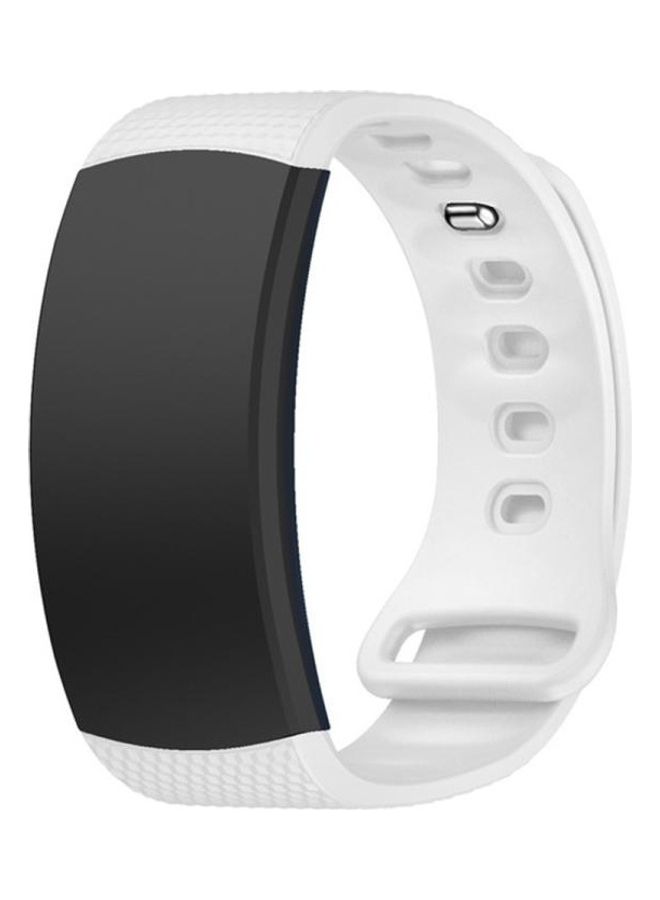 BGM Silicone Replacement Strap Watchband For Samsung Gear Fit2 Pro White - Image 2