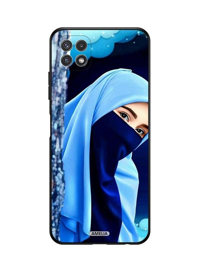 إميليا غطاء حماية واقٍ لهاتف سامسونج جالاكسي A22 5G طبعة بتصميم فتاة محجبة - Image 1