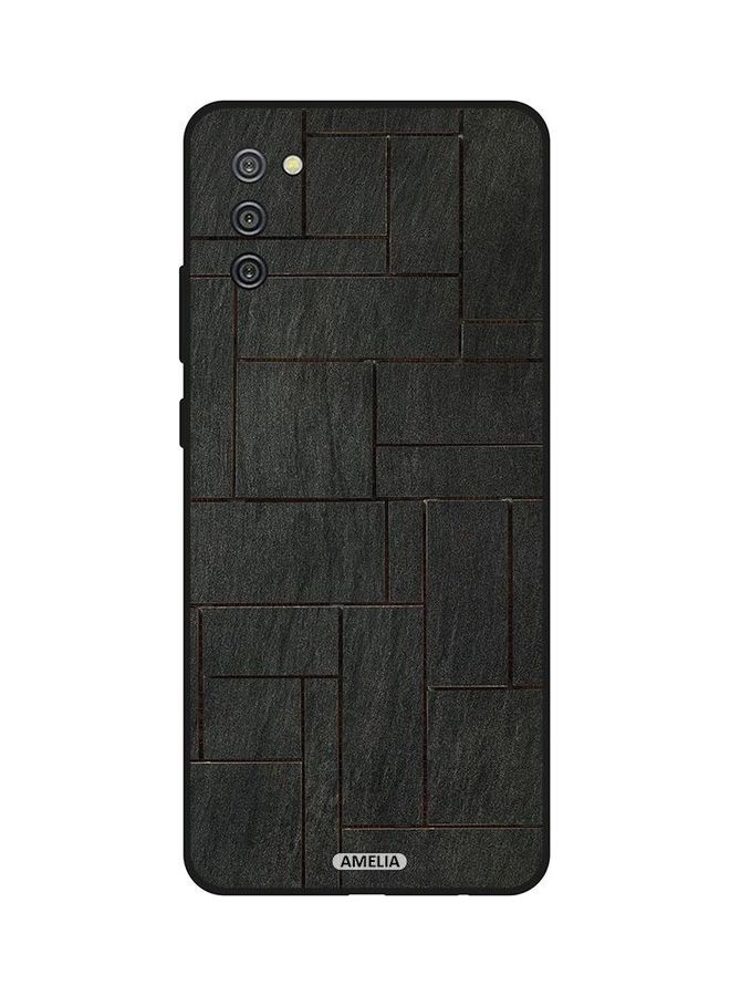 Amelia Stones Wall Pattern Protective Case Cover For Samsung Galaxy F02s Black - Image 1